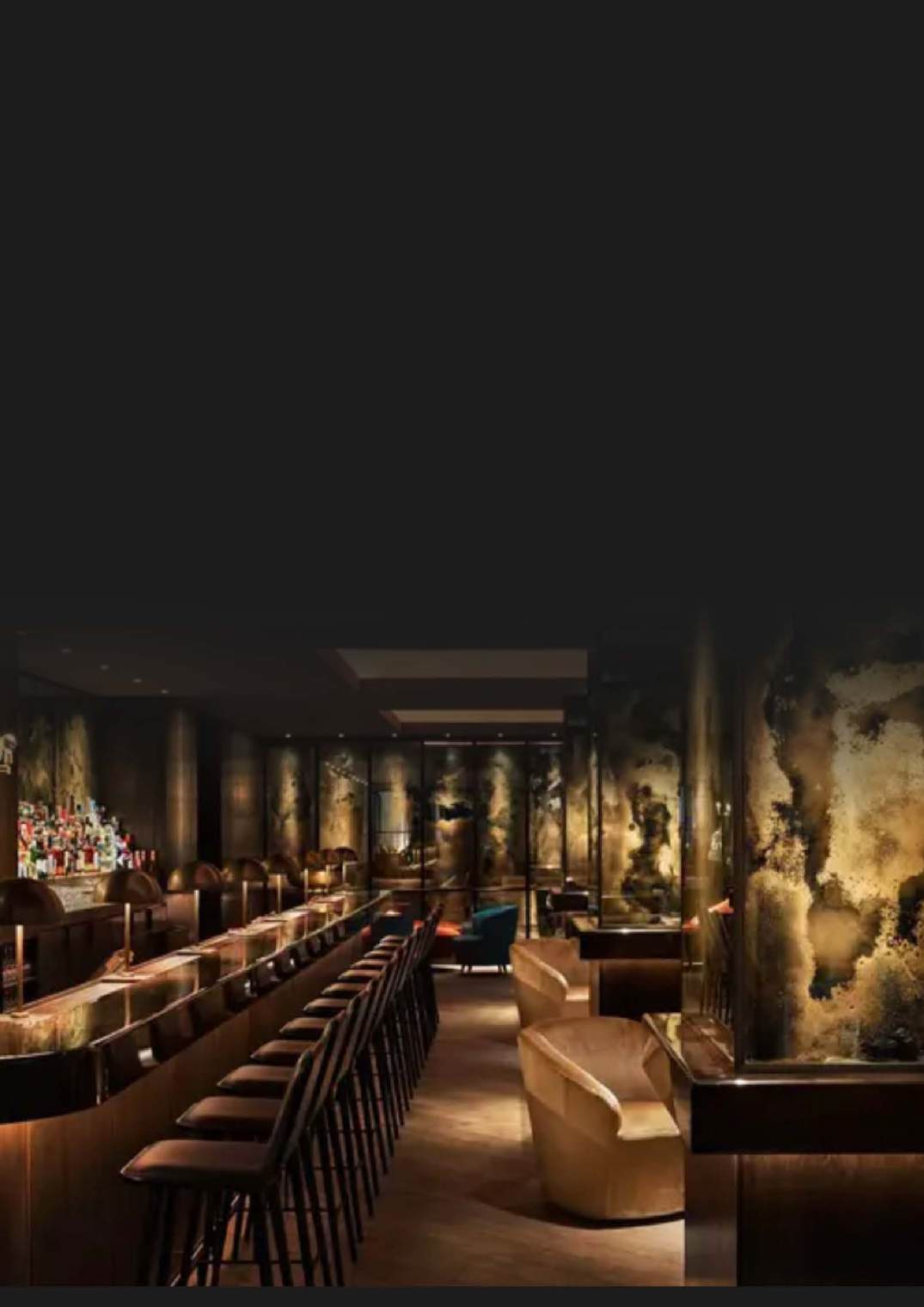 An elegant hotel bar interior